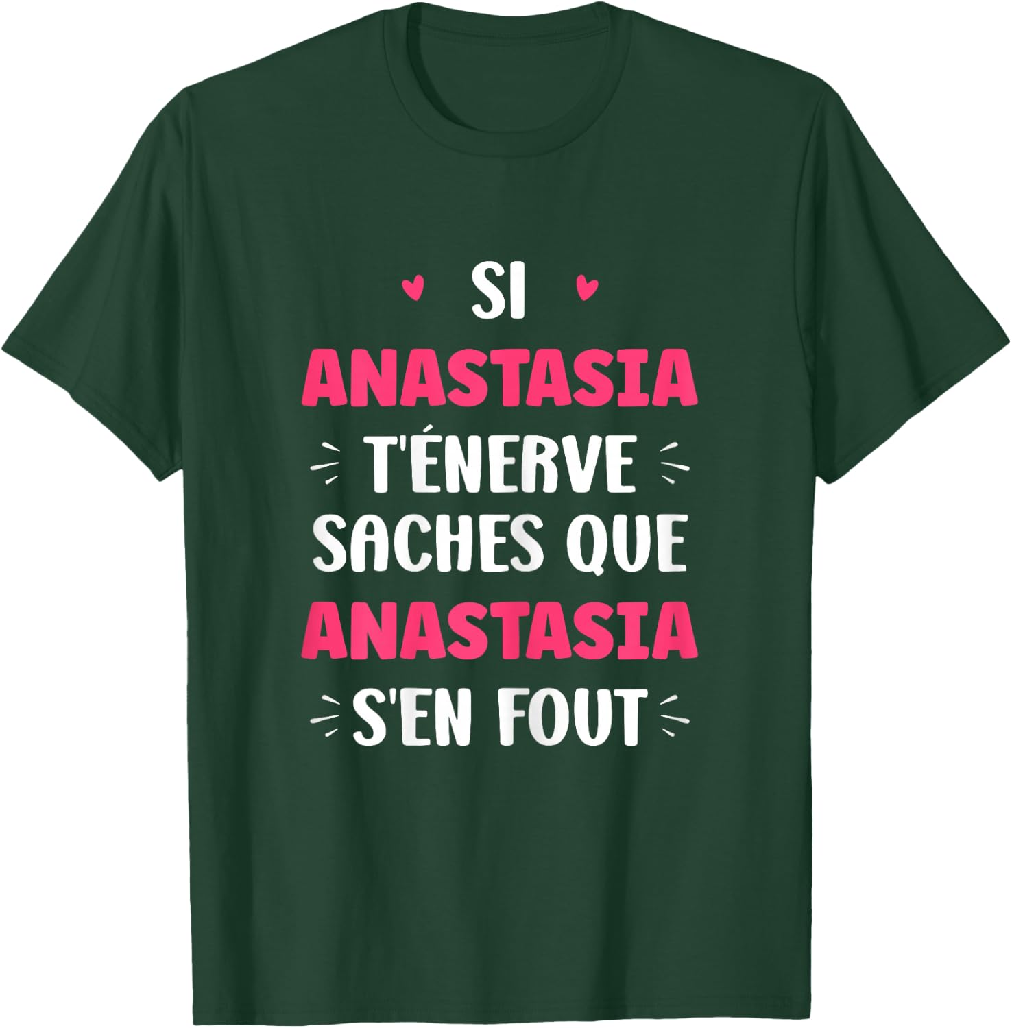 Name Anastasia t'éénerve Humor Name Anastasia , Black, Female X-Small T-Shirt - T-Shirt | Forest