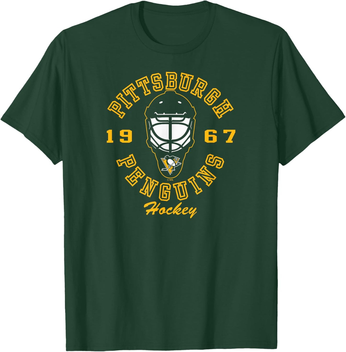 Pittsburgh Penguins Hockey Mask Black Officially Licensed T-Shirt - T-Shirt | Forest