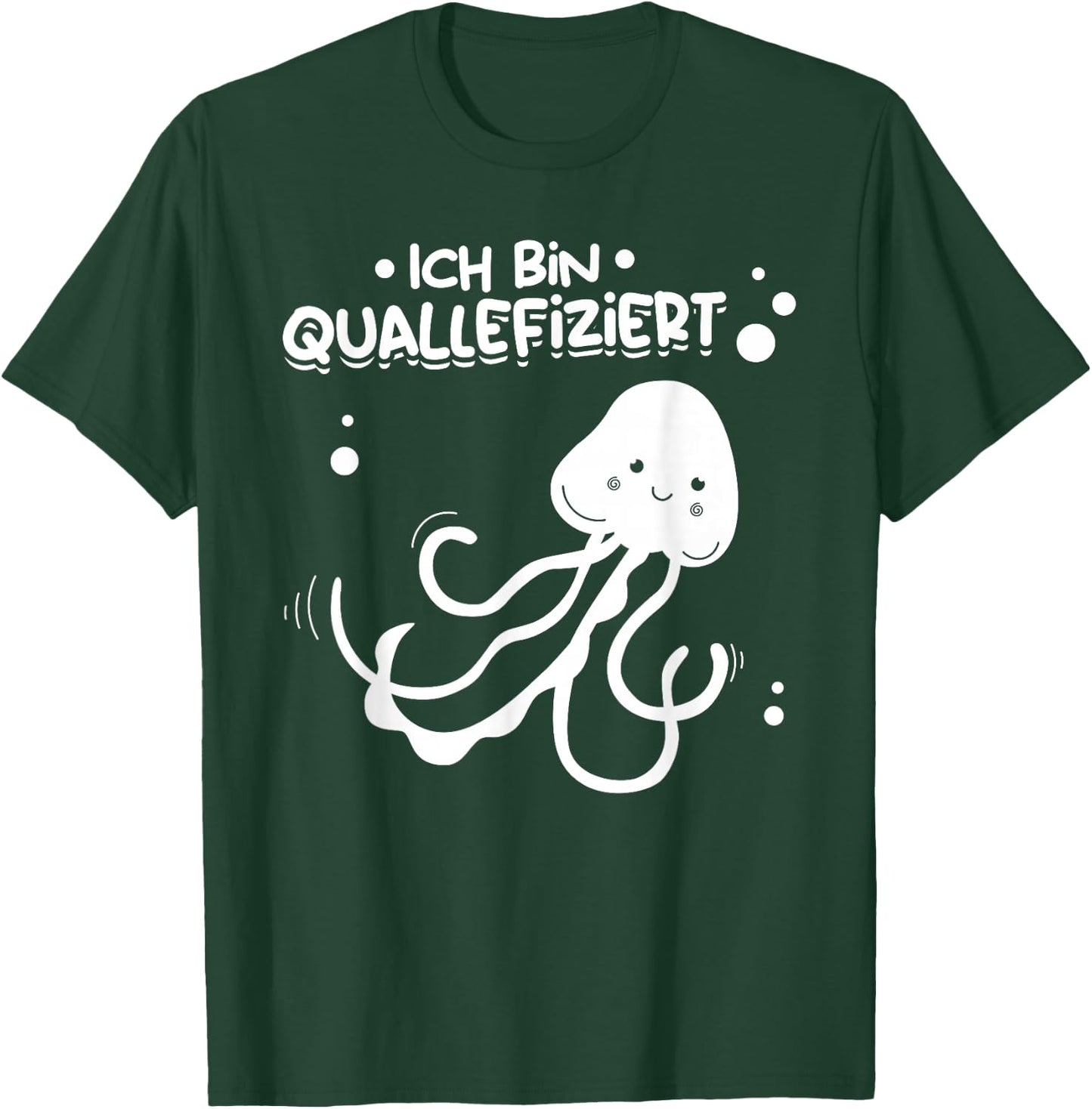 Funny Jellyfish I Ich Bin Quallefiziert , black T-Shirt - T-Shirt | Forest