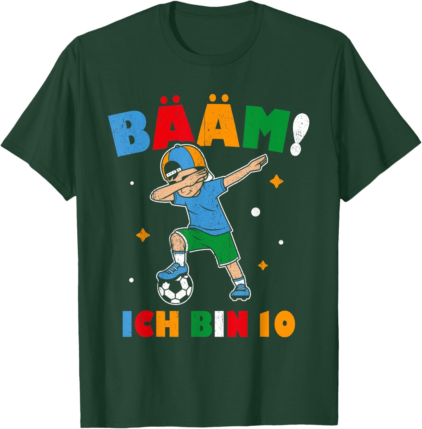 I Am 10 Dabbing Birthday Shirt 10 Years Boys Gift , black T-Shirt - T-Shirt | Forest