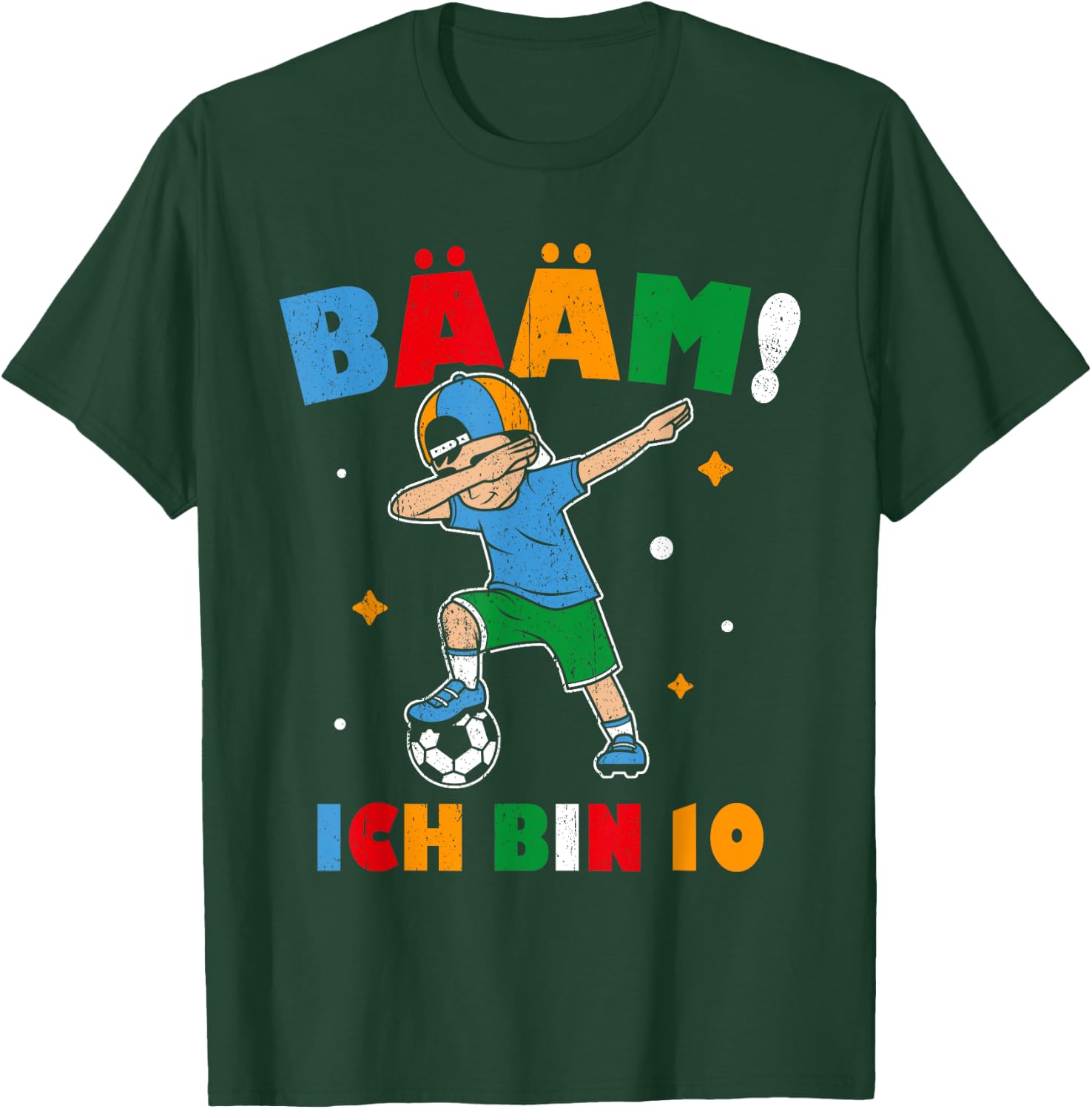 I Am 10 Dabbing Birthday Shirt 10 Years Boys Gift , black T-Shirt - T-Shirt | Forest