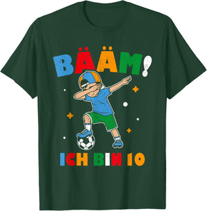I Am 10 Dabbing Birthday Shirt 10 Years Boys Gift , black T-Shirt - T-Shirt | Forest