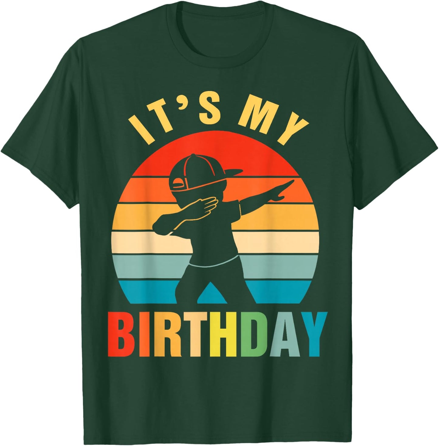 It's My Birthday for Boys Girls Dabbing Birthday Gift T-Shirt - T-Shirt | Forest