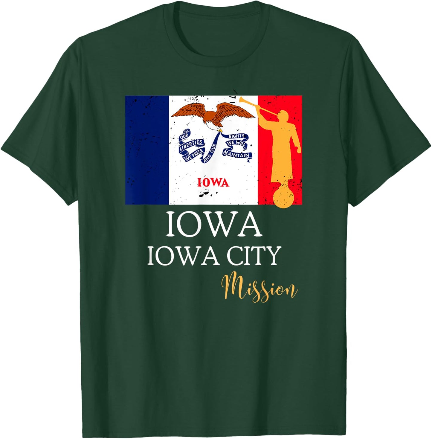 Iowa Iowa City Mormon LDS Mission Missionary T-Shirt - T-Shirt | Forest