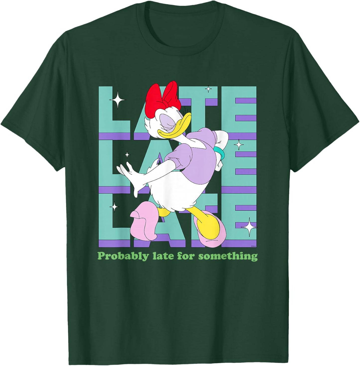 Disney Daisy Duck Probably Late for Something Funny T-Shirt - T-Shirt | Forest