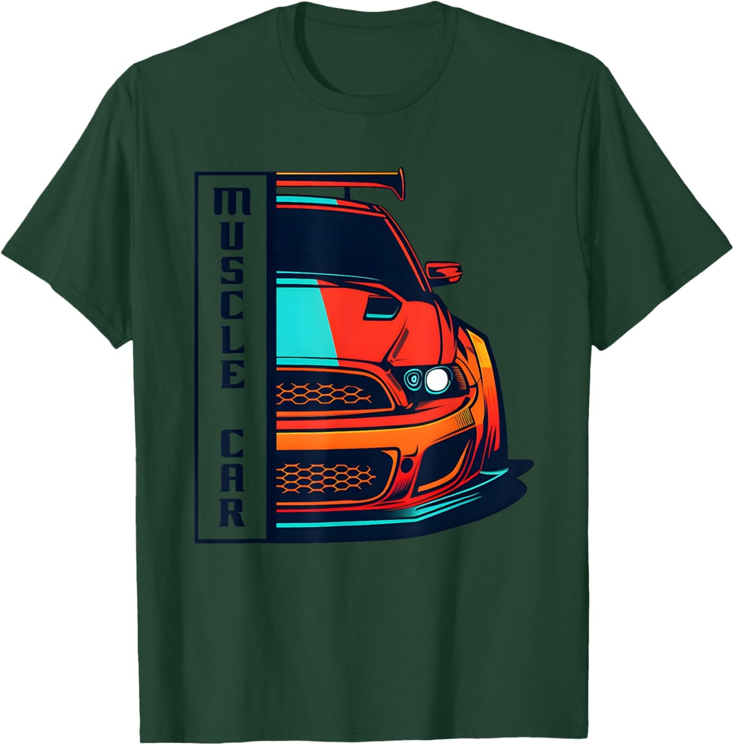 Muscle Car US Shirt Modern Muscle Car Man Children T-Shirt - T-Shirt | Forest