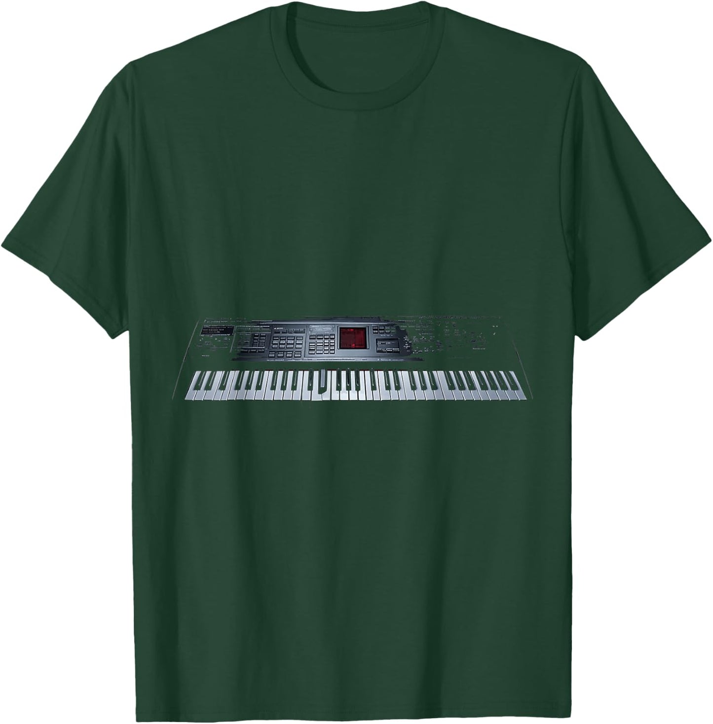 Keyboard Music Instrument Graphic Illustration Keyboard T-Shirt - T-Shirt | Forest