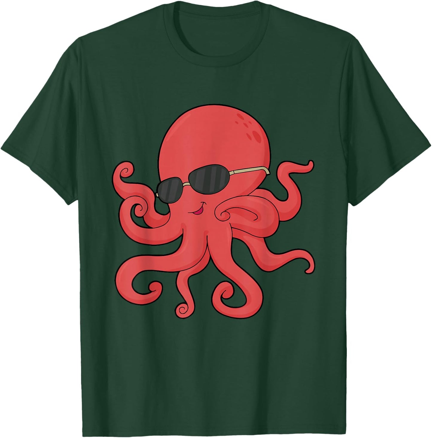 Octopus T Shirt Women Boys Girls Kids T-Shirt - T-Shirt | Forest