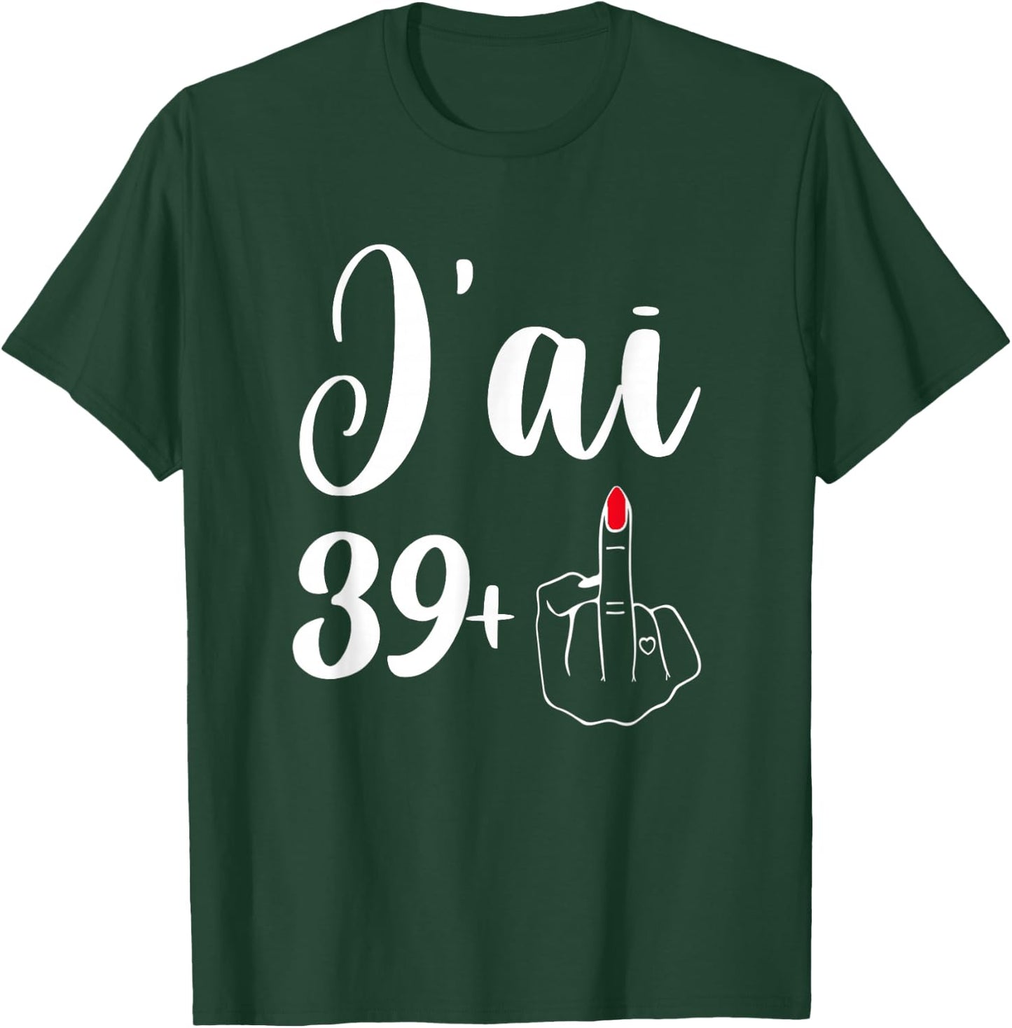 40th Birthday 40th Woman Funny Celebrating 40th Birthday , Black, S T-Shirt - T-Shirt | Forest