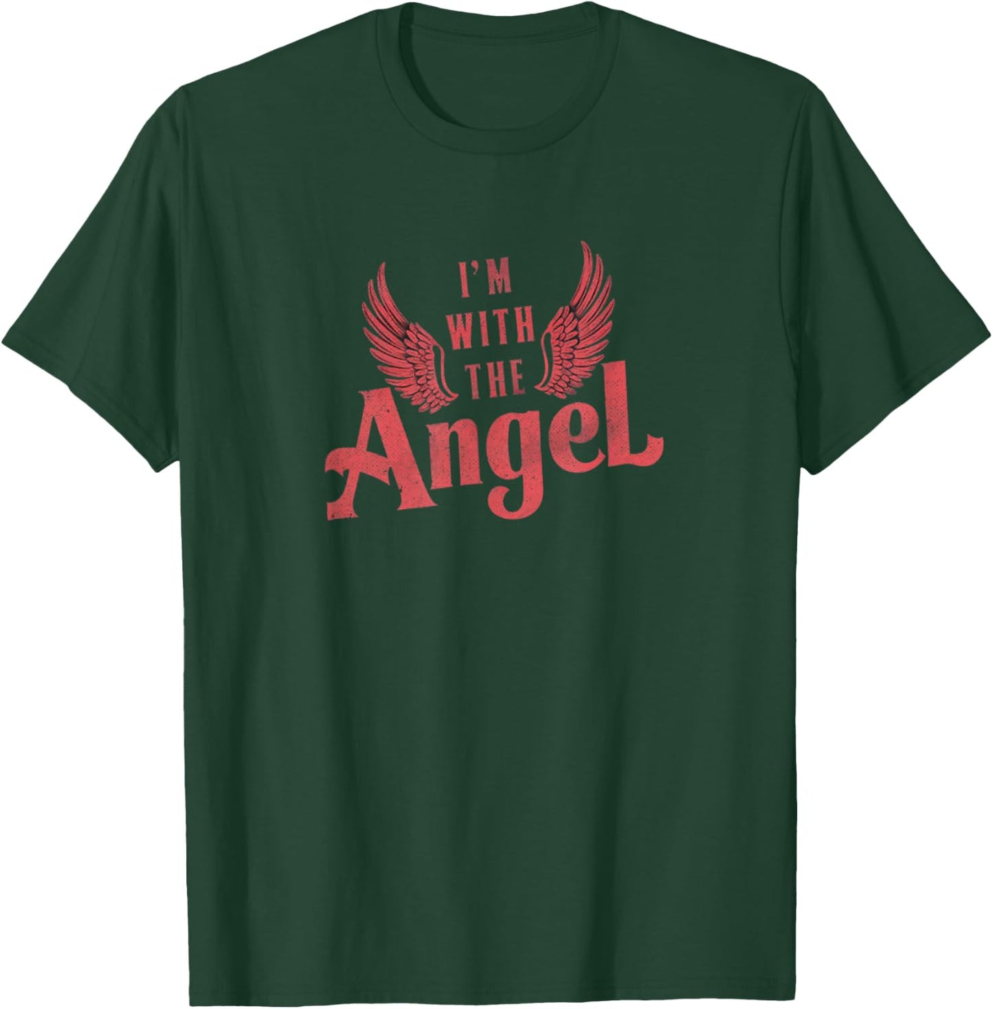 I'm With the Angel Funny Couples Halloween T-Shirt - T-Shirt | Forest