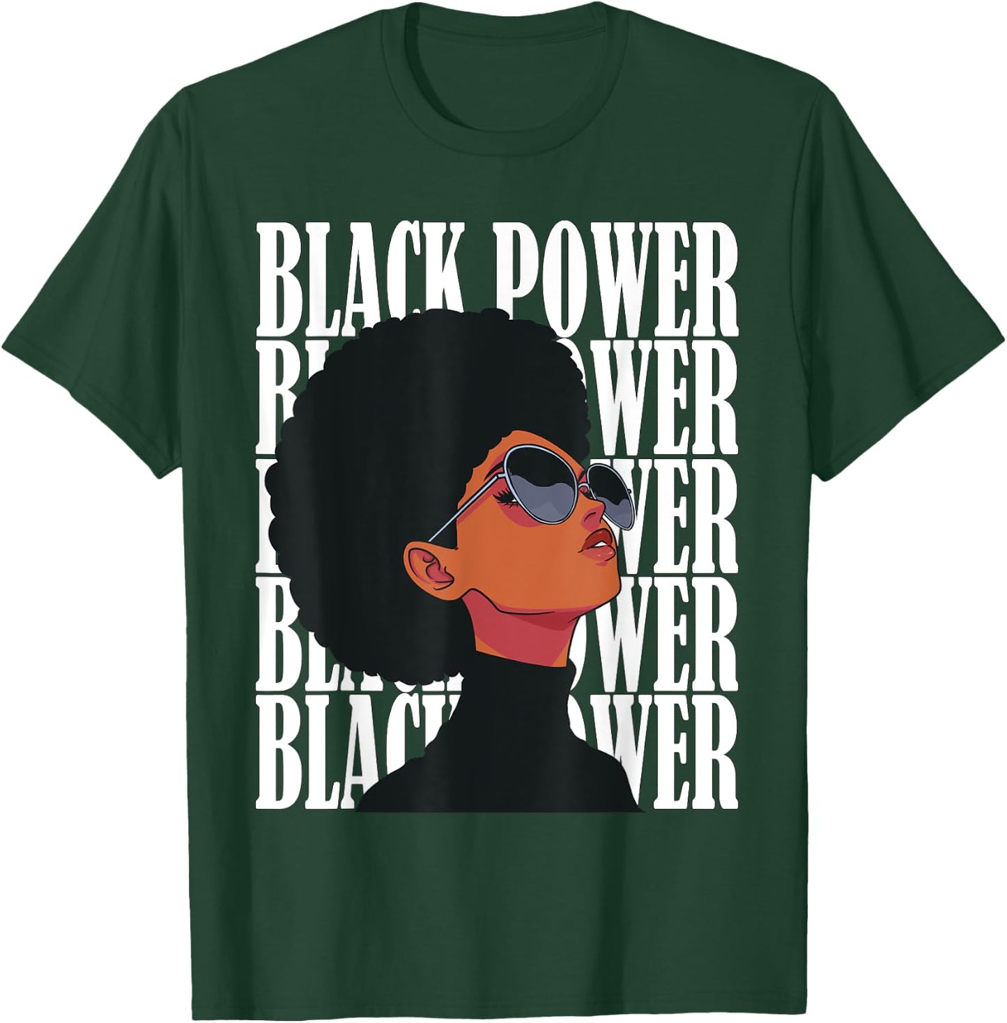 Black Power Panther Party Natural Hair Afro Proud Melanin T-Shirt - T-Shirt | Forest