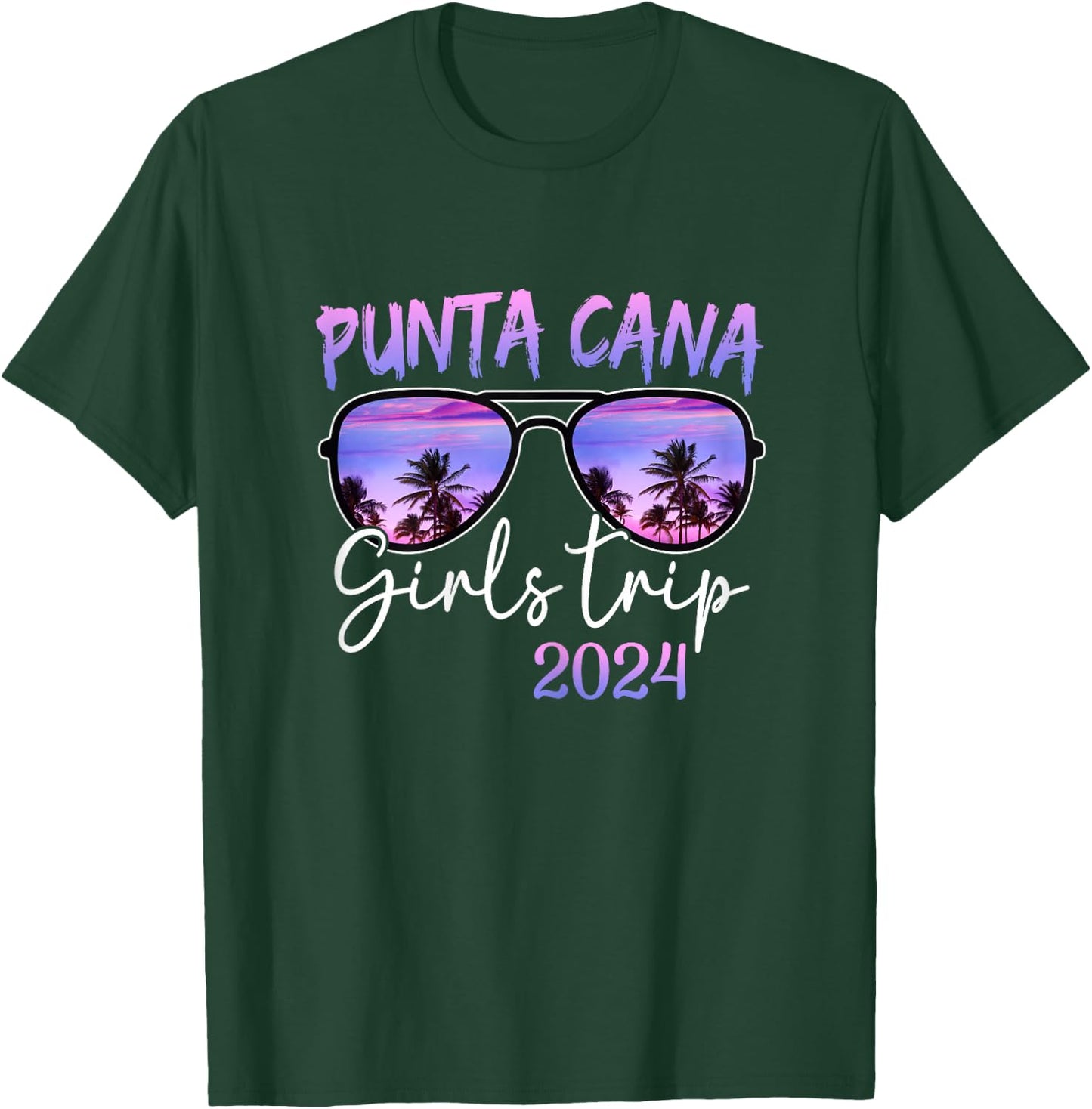 Girls Trip Punta Cana 2024 Girls Weekend Summer Vacation T-Shirt - T-Shirt | Forest