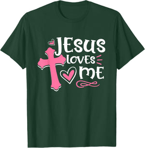 Awesome Religious Jesus's Love Jesus Loves Me Christian T-Shirt - T-Shirt | Forest