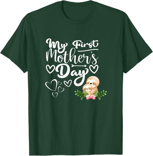 Damen 1. Muttertag Als Mama Faultier Mama Mein Erster Muttertag T-Shirt - T-Shirt | Forest