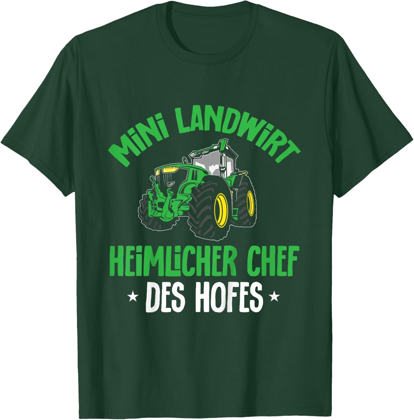 Kinder Mini Landwirt Heimlicher Chef Des Hofes Junge T-Shirt - T-Shirt | Forest
