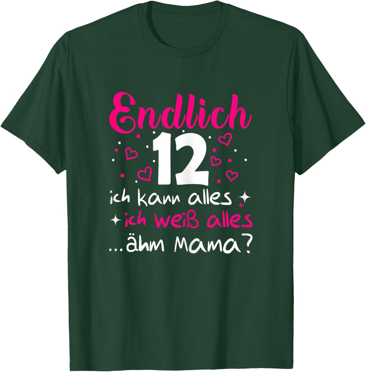 12th Birthday Girl Finally 12 Years , black T-Shirt - T-Shirt | Forest