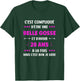 Girl 20 Years Beautiful Goose Birthday Humor Woman 20 Years , Black T-Shirt - T-Shirt | Forest