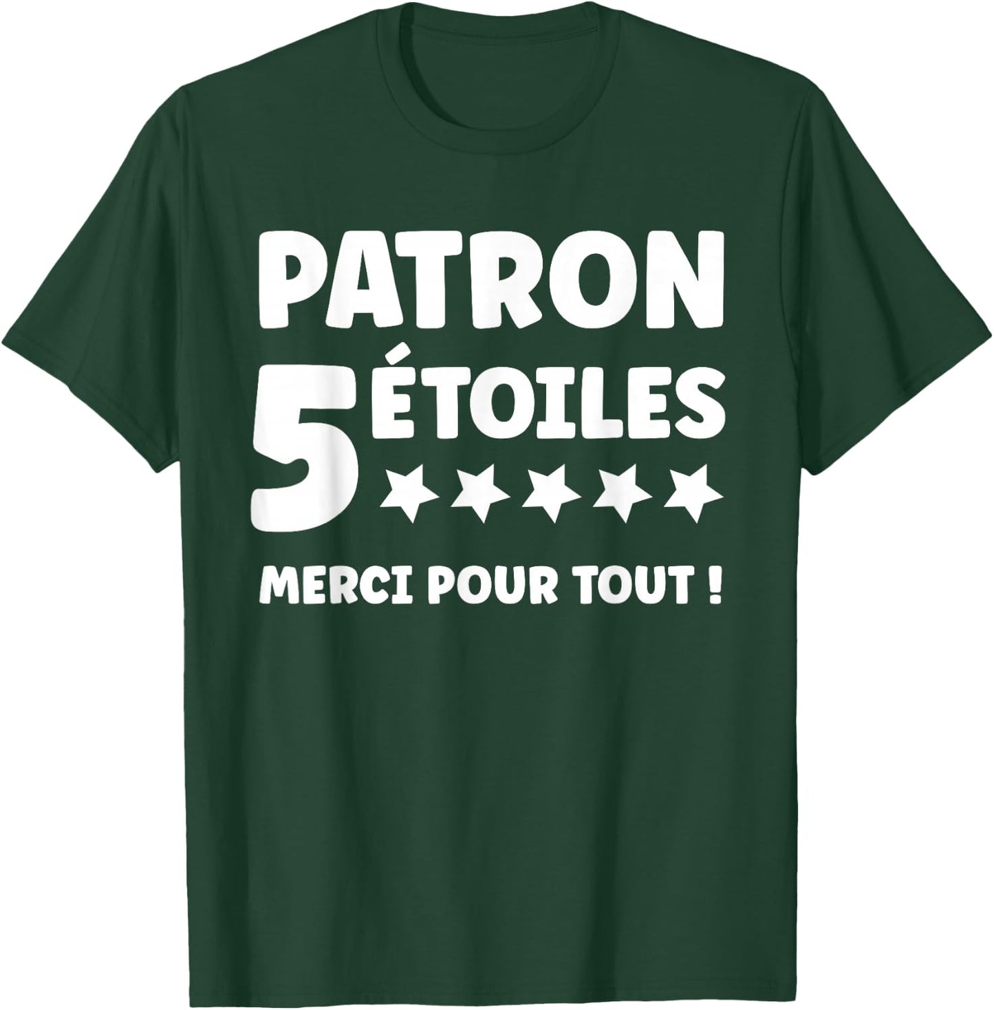 Humour Pattern 5 Stars Thank You for Everything Start Super Pattern T-Shirt - T-Shirt | Forest