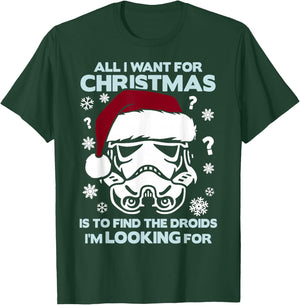Star Wars Storm Trooper Droid Looking Christmas T-Shirt - T-Shirt | Forest