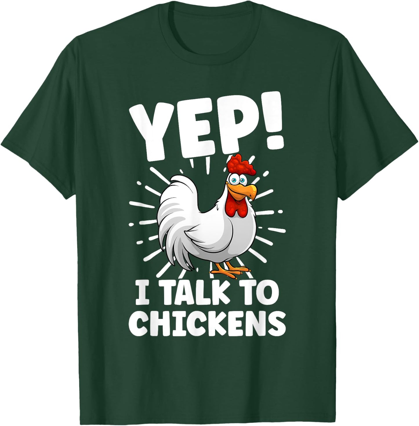 Funny Chicken Art Women Rooster Flock Chicken Farmer T-Shirt - T-Shirt | Forest