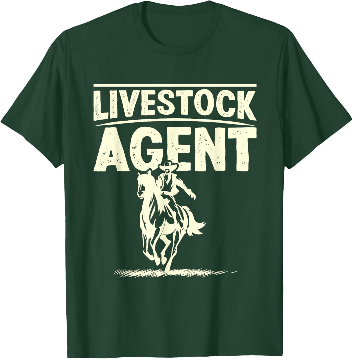 Livestock Agent I Cowboy , black T-Shirt - T-Shirt | Forest