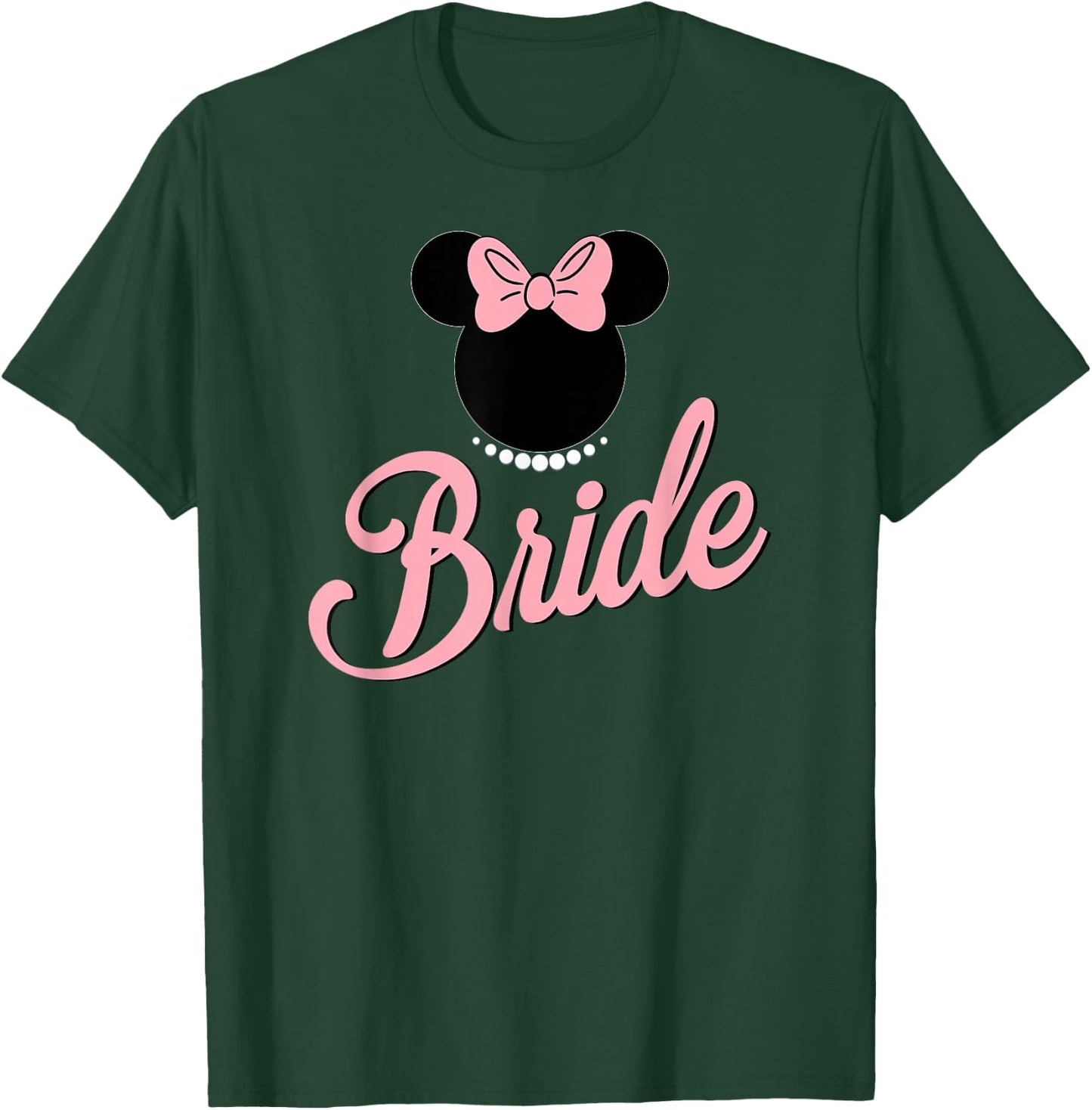 Minnie Mouse - Bride Crew Ear Silhouette T-Shirt - T-Shirt | Forest