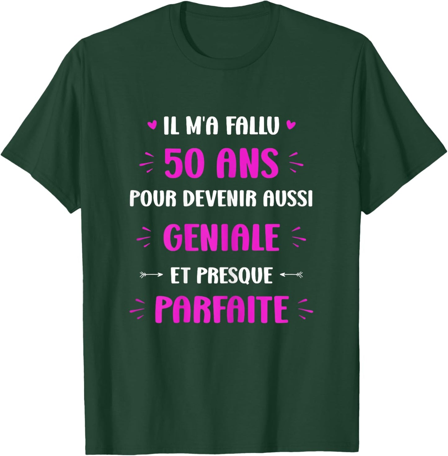 Funny Awesome 50th Birthday Woman 50th Birthday , Black, Female X-Small T-Shirt - T-Shirt | Forest