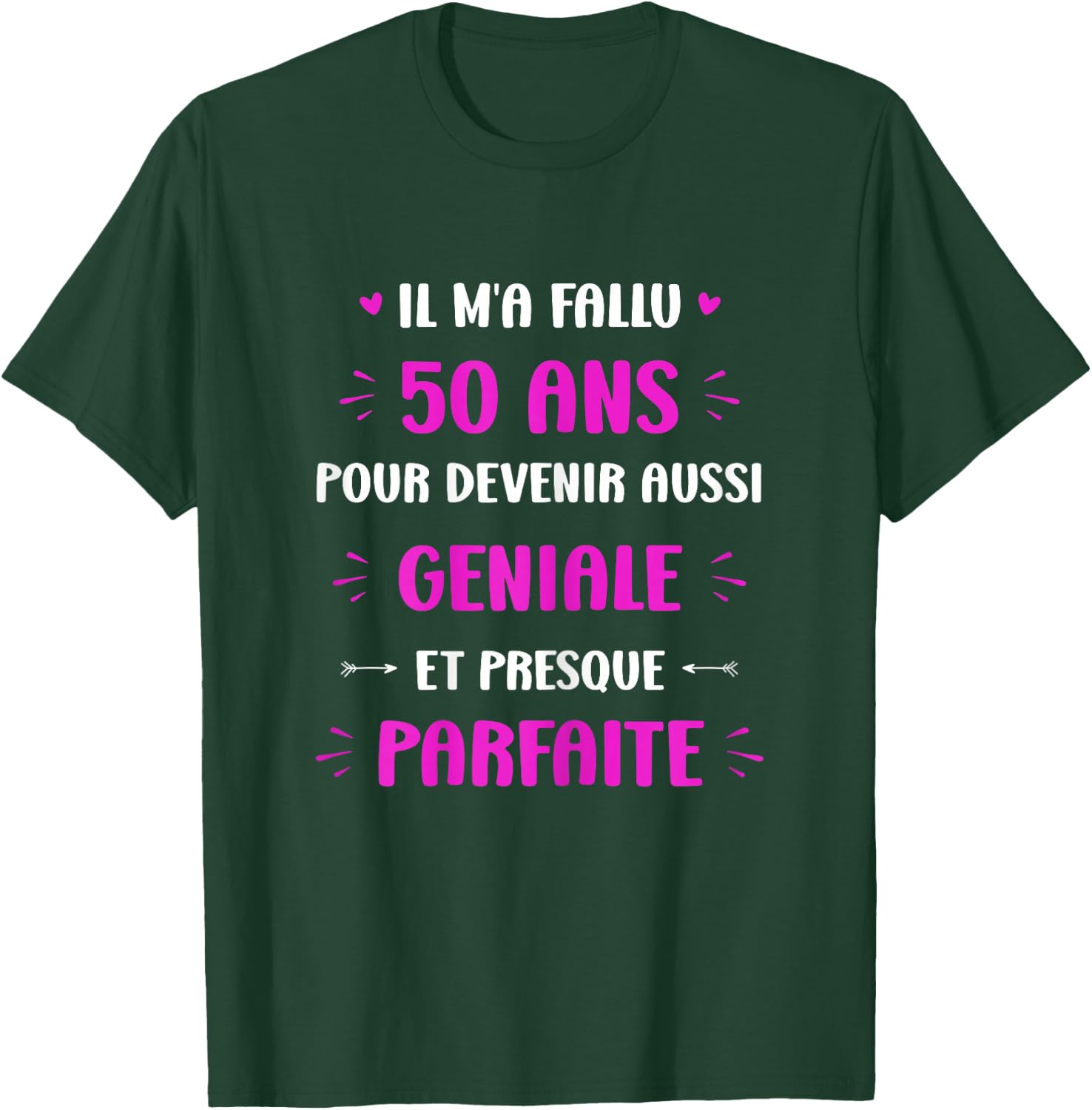 Funny Awesome 50th Birthday Woman 50th Birthday , Black, Female X-Small T-Shirt - T-Shirt | Forest
