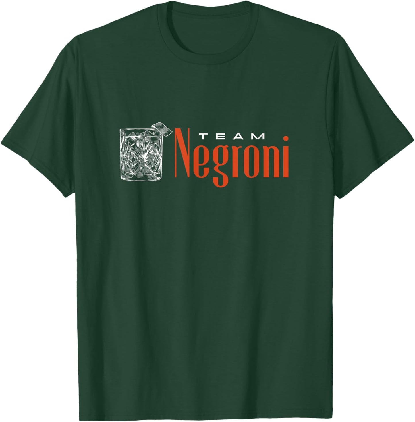 Team Negroni | Classic Gin Vermouth Cocktail Drink & Club T-Shirt - T-Shirt | Forest