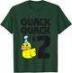 Quack Quack I'm 2 Year Old 2nd Birthday Duck T-Shirt - T-Shirt | Forest