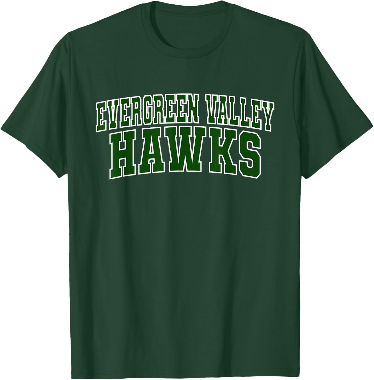 Evergreen Valley College Hawks Athletics Sports Fan T-Shirt - T-Shirt | Forest