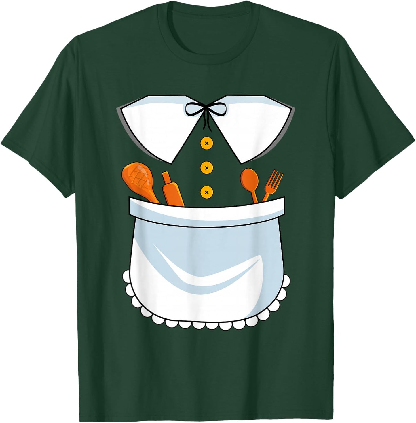 Pilgrim Costume Lady Happy Thanksgiving Kids Girls Women T-Shirt - T-Shirt | Forest