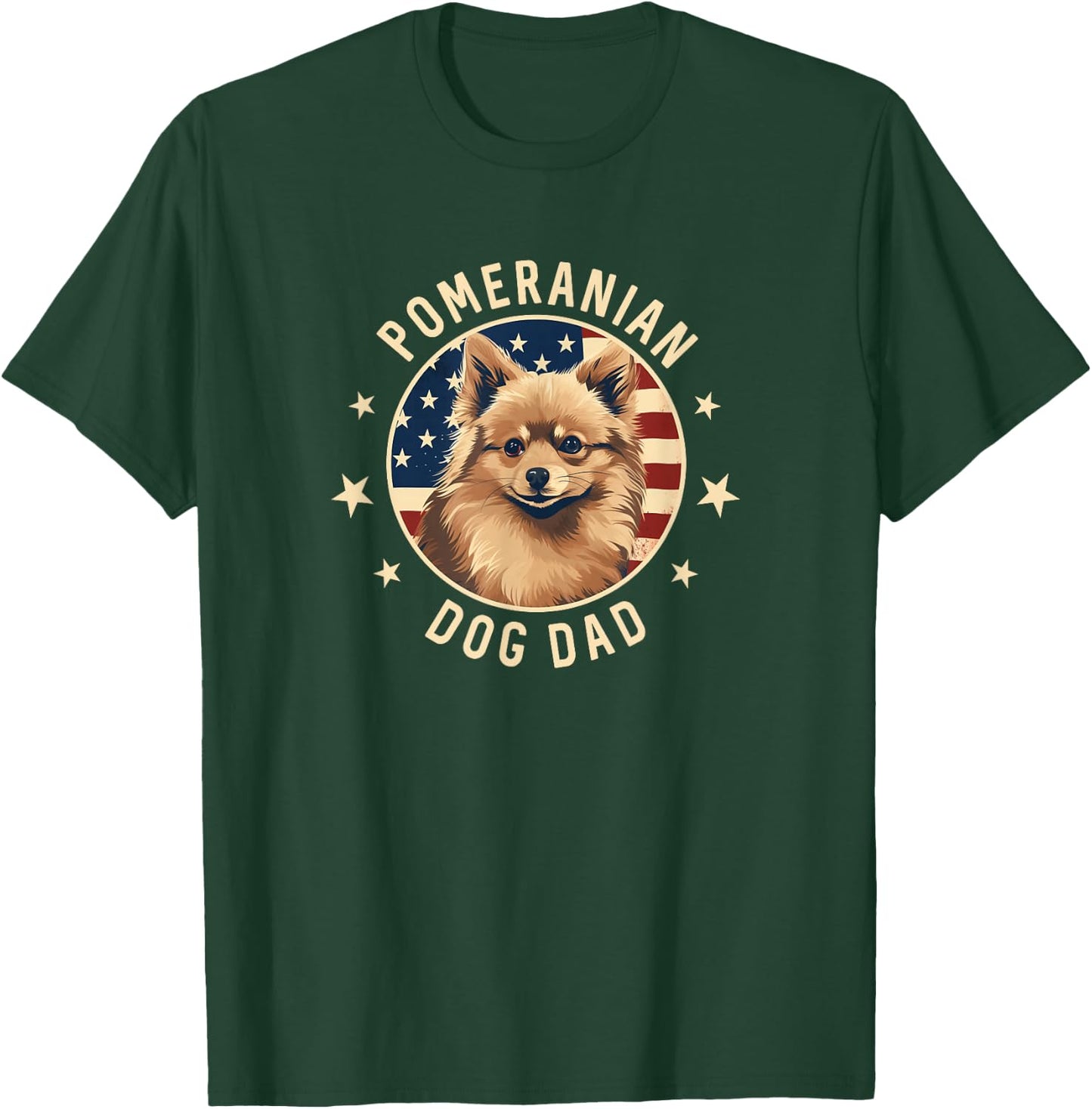 Pomeranian Gifts , Pomeranian Dog Dad T-Shirt - T-Shirt | Forest