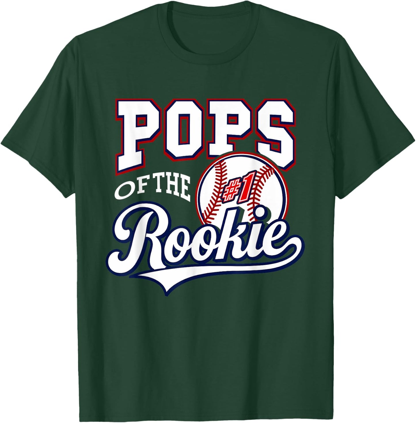 Retro Daddy Pops Of The Number 1 Rookie Baseball T-Shirt - T-Shirt | Forest