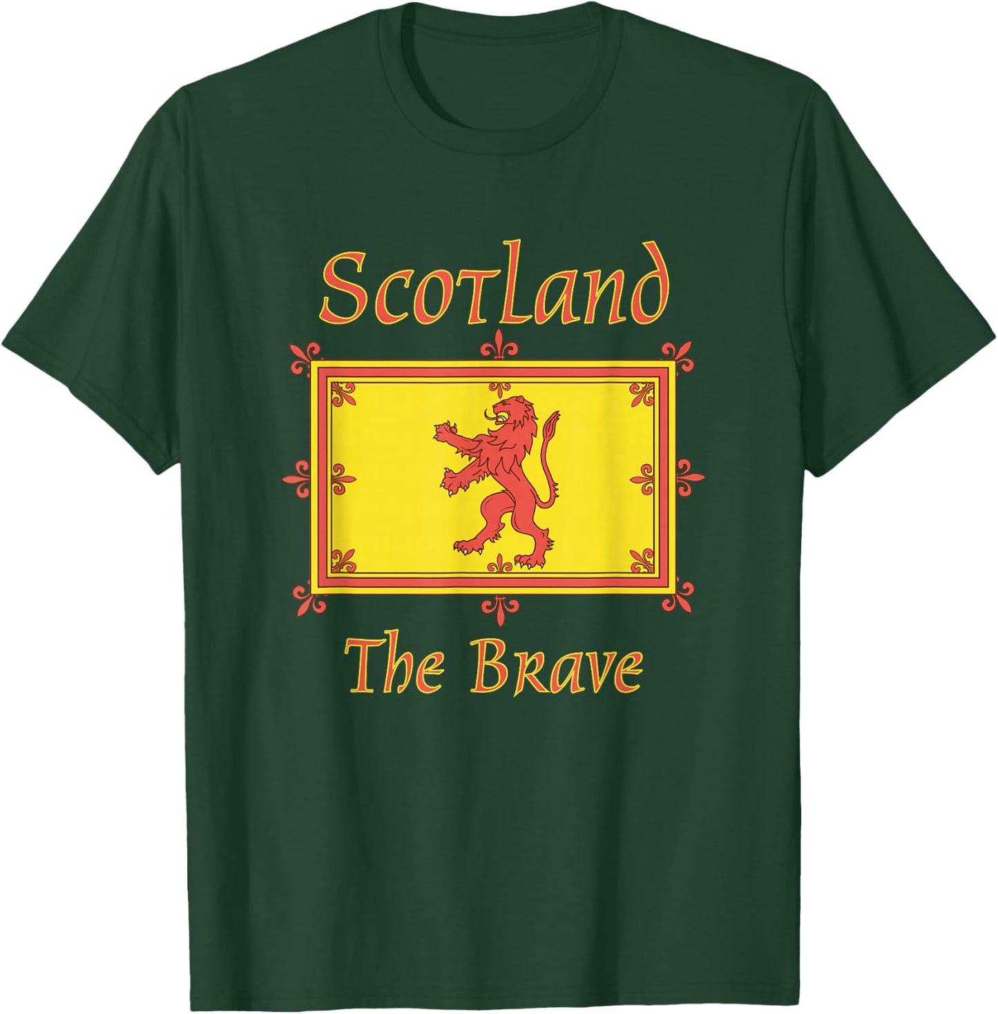 Scotland Brave Flag Lion Vintage Scottish T-Shirt - T-Shirt | Forest