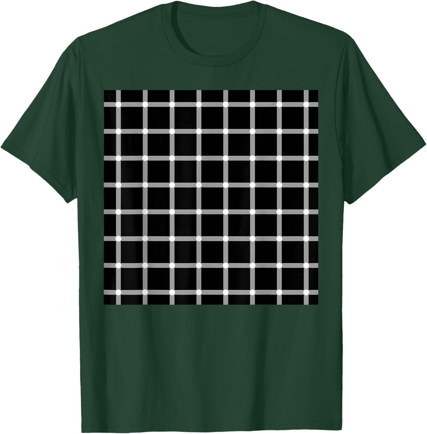 Hermann Grid Optical Illusion Impossible Math Lover T-Shirt - T-Shirt | Forest