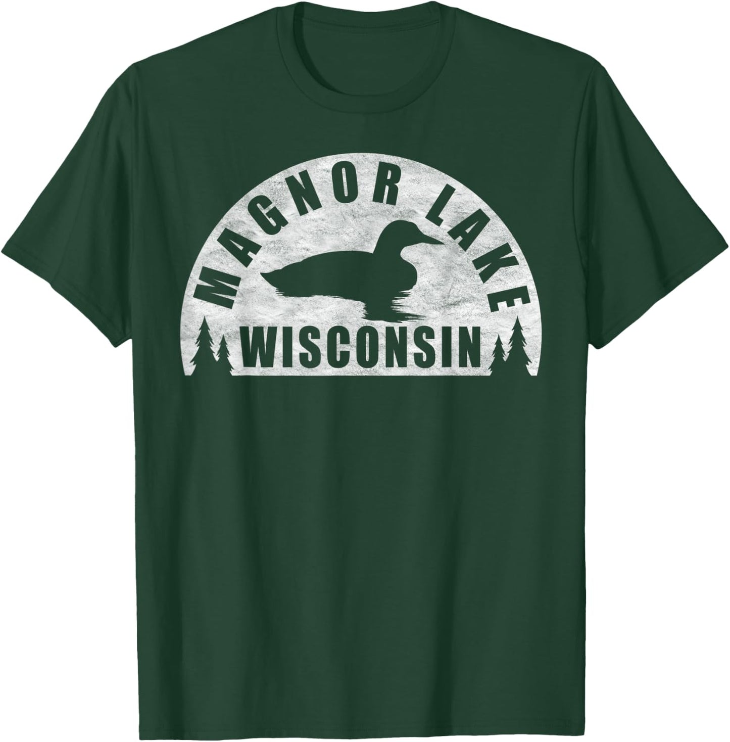 Magnor Lake Northern Wisconsin Loon T-Shirt - T-Shirt | Forest