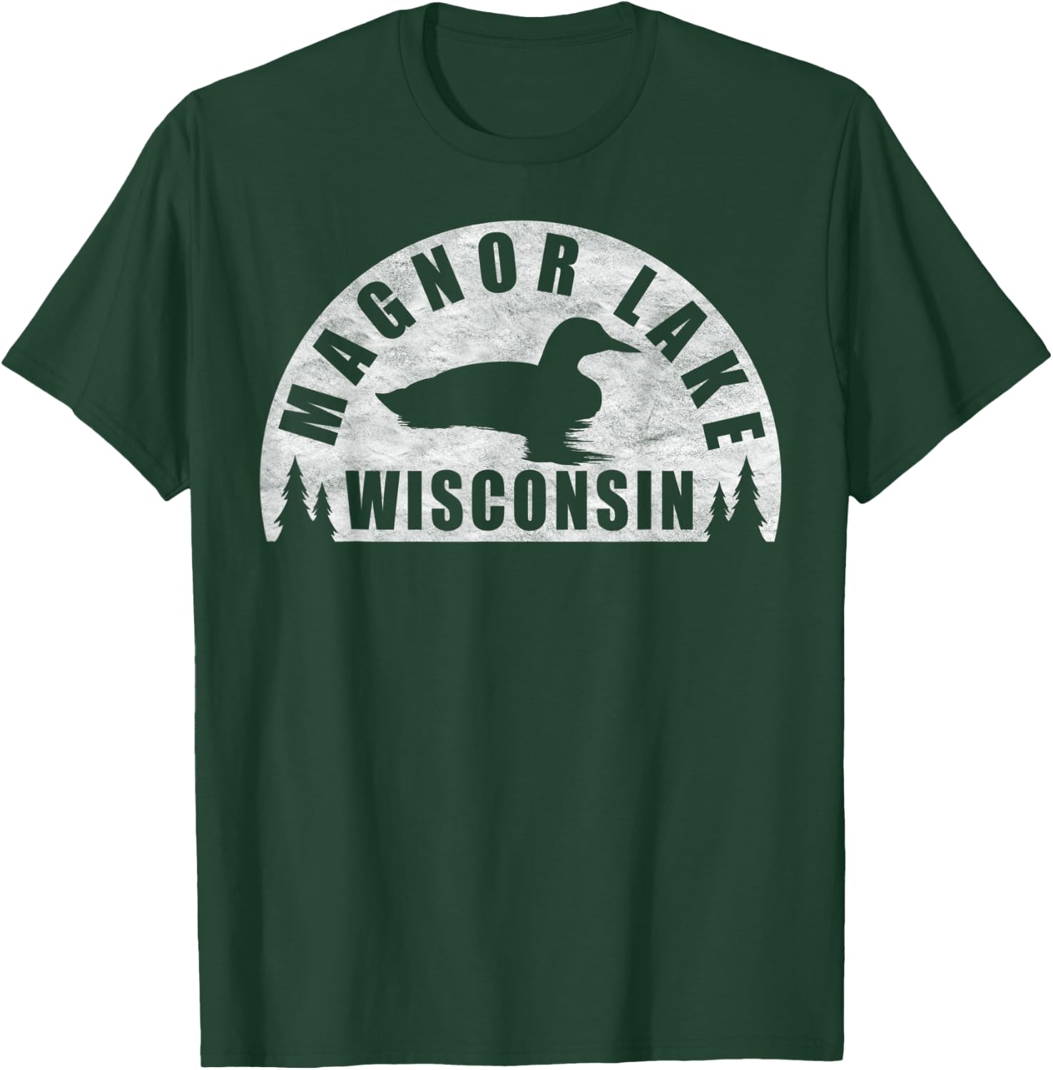 Magnor Lake Northern Wisconsin Loon T-Shirt - T-Shirt | Forest