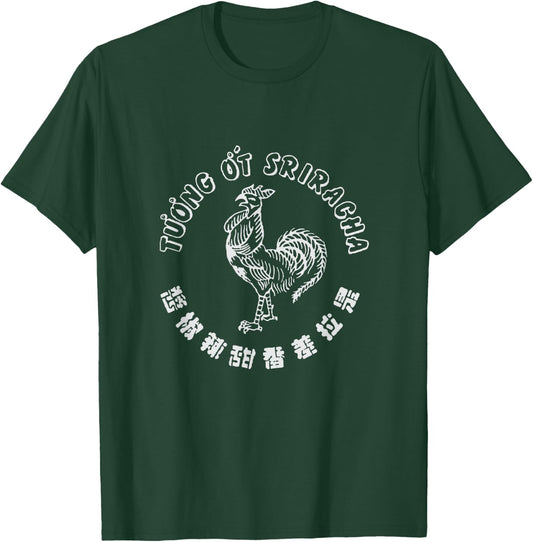 Sriracha Hot Chili Sauce DIY Costume Halloween Red , black T-Shirt - T-Shirt | Forest