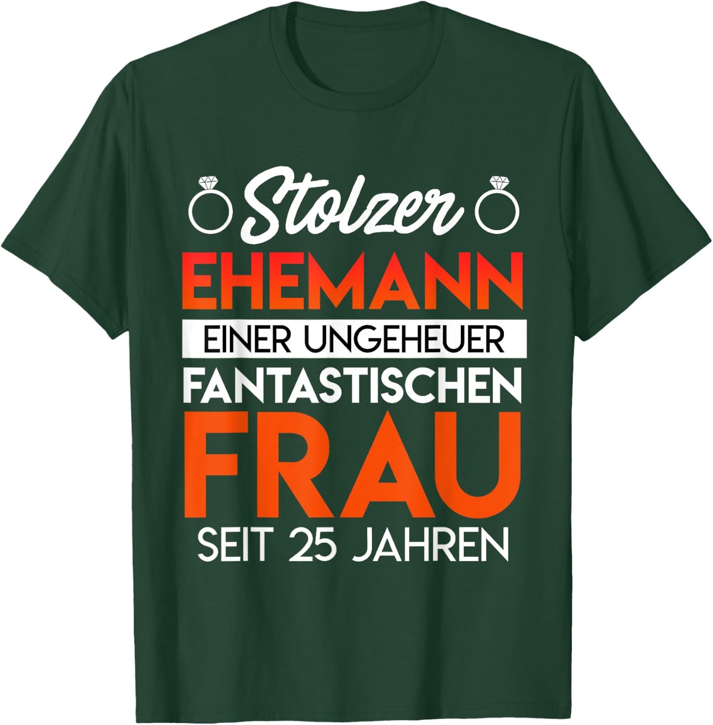 Ehemann Silberhochzeit 25. Hochzeitstag T-Shirt - T-Shirt | Forest