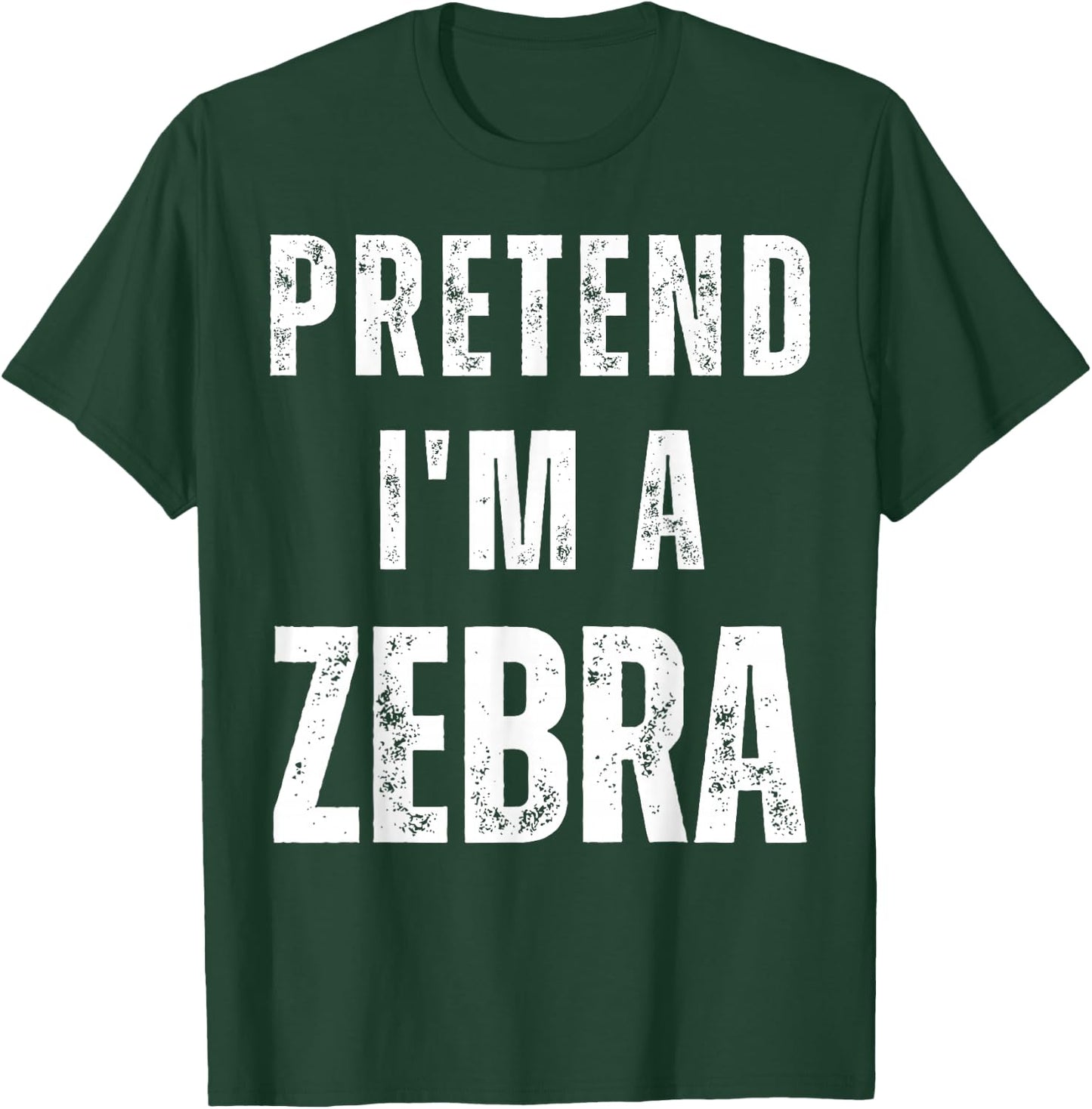 Pretend I'm a Zebra Matching Costume Funny Halloween T-Shirt - T-Shirt | Forest