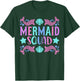 Mermaid Squad Cute Mermaid Birthday Party Outfit Kid Mermaid T-Shirt - T-Shirt | Forest