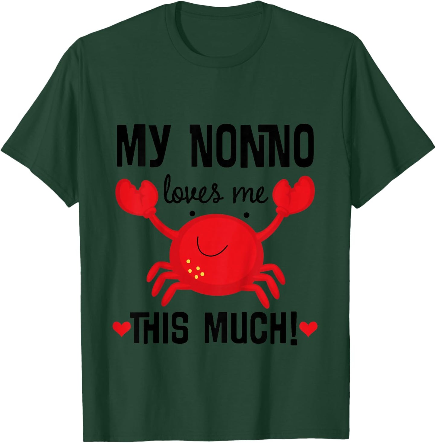 Kids My Nonno Loves Me Grandson Crab T-Shirt - T-Shirt | Forest