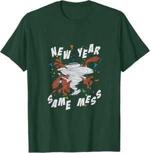 Looney Tunes New Year Same Mess With Taz T-Shirt - T-Shirt | Forest