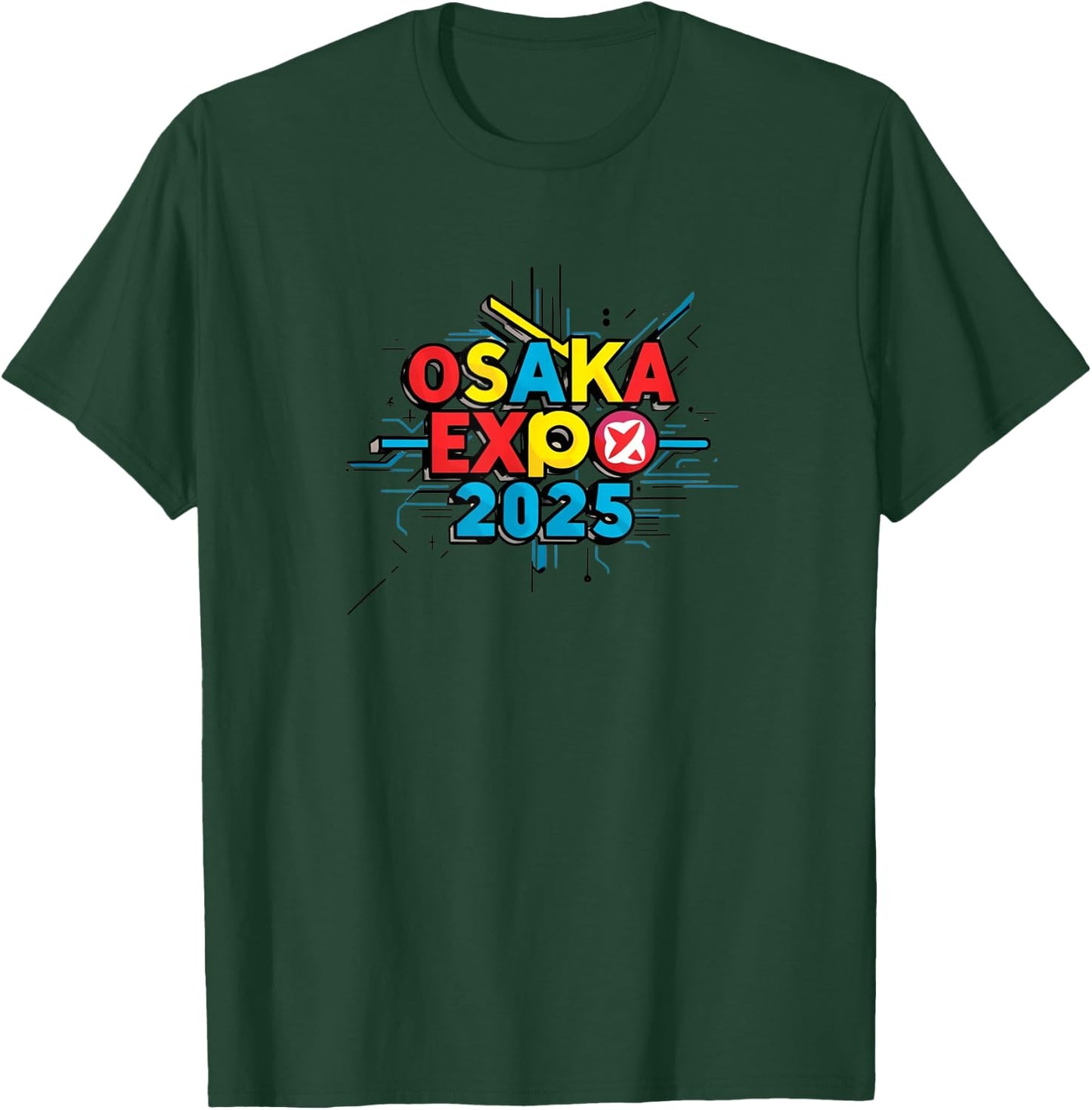 Osaka World Expo Kansai Expo 2025 Commemorative Goods Souvenirs Clothing Gift Men Women Large Size Book , Black, S T-Shirt - T-Shirt | Forest