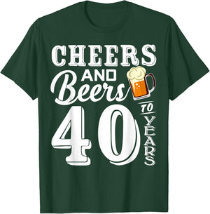 40th Birthday 1984 40th Anniversary Beer Lover T-Shirt - T-Shirt | Forest