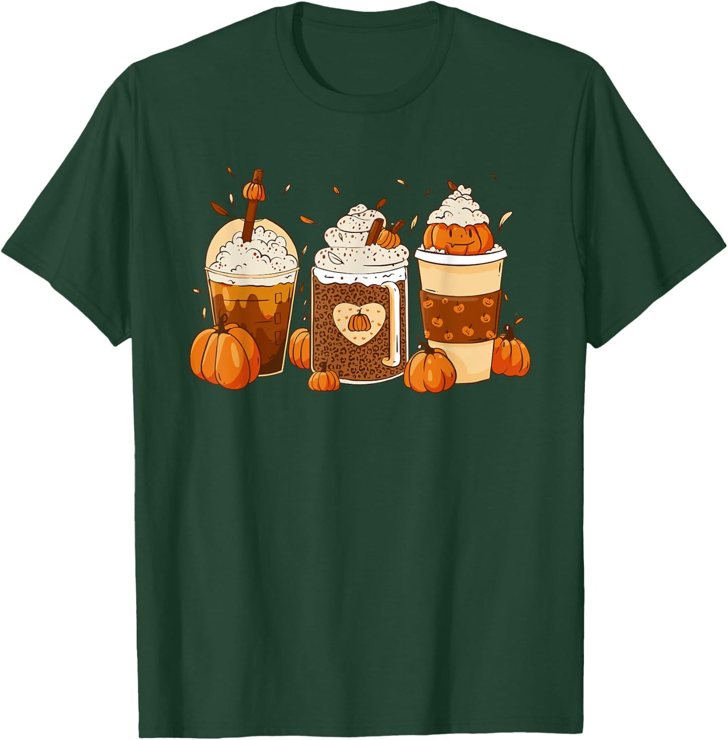 Pumpkin Spice Latte Fall Coffee Thanksgiving Shirt T-Shirt - T-Shirt | Forest