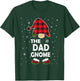 Dad Gnome Buffalo Plaid Matching Family Christmas Pajama T-Shirt - T-Shirt | Forest