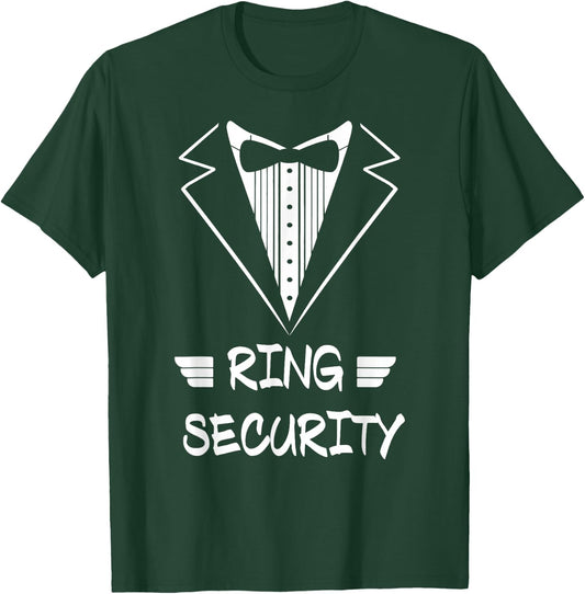 Kids Ring Security Ring Bearer Boys Wedding Party Marriage T-Shirt - T-Shirt | Forest