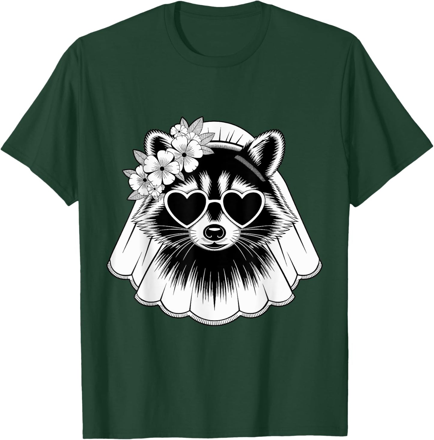 Feral Bride Design raton laveur Fête de mariage T-Shirt - T-Shirt | Forest